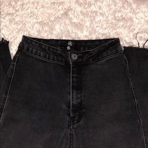 black Missguided high waisted skinny jeans sz 2